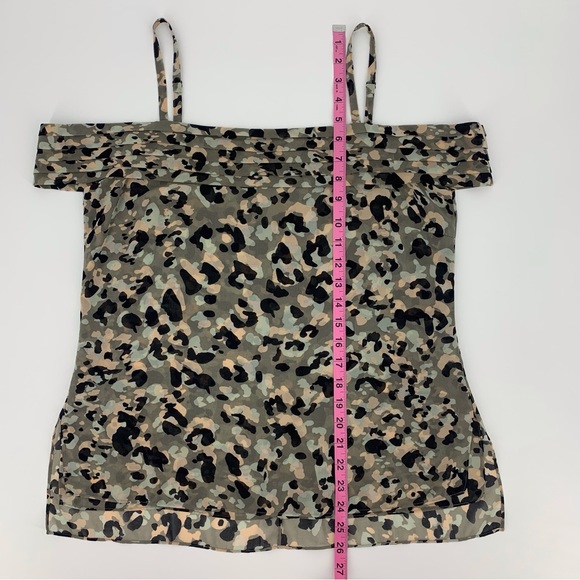 Cabi Tiered Top # 5360, Camo Print Off-the-Shoulder Layered Tank Top, Small - Picture 16 of 17